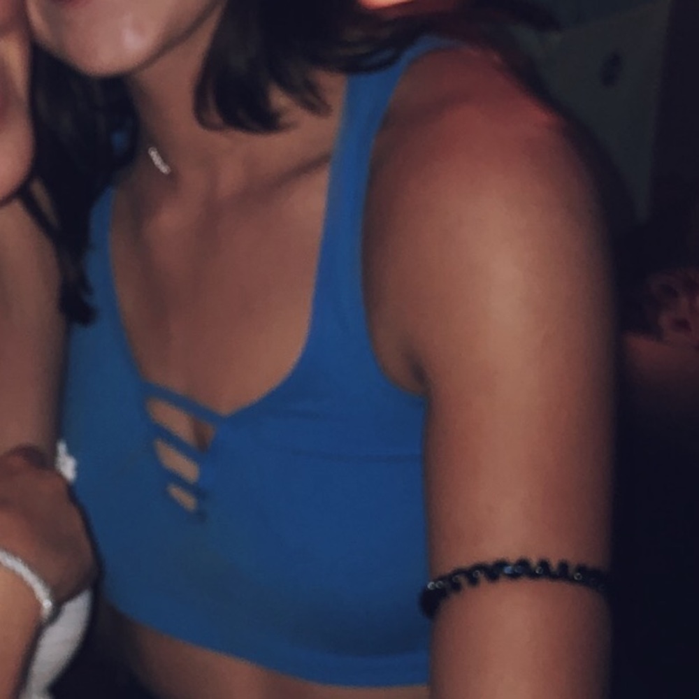 Neon Blue Soft Crop Top, Size XS/S, from Urban Outfitters Intimates